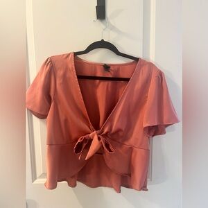 Cute tie womens top